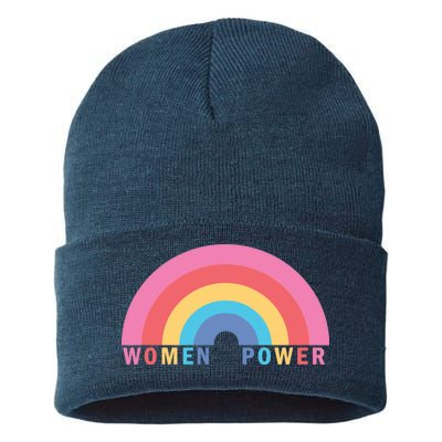 Women Power Rainbow Sustainable Knit Beanie