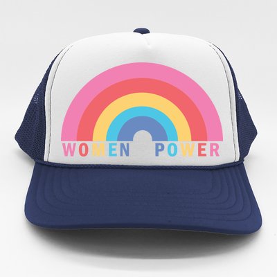 Women Power Rainbow Trucker Hat