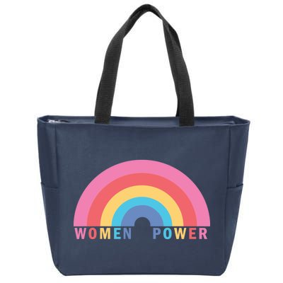 Women Power Rainbow Zip Tote Bag