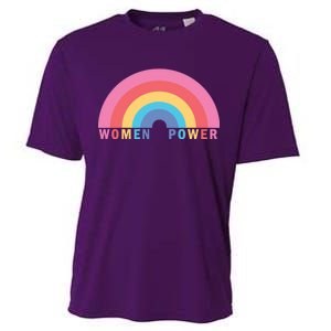 Women Power Rainbow Cooling Performance Crew T-Shirt