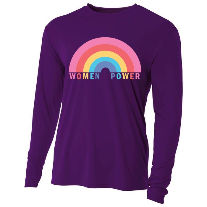 Women Power Rainbow Cooling Performance Long Sleeve Crew