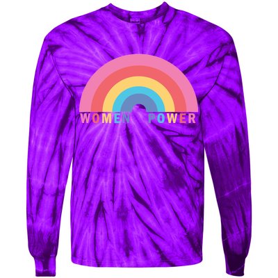 Women Power Rainbow Tie-Dye Long Sleeve Shirt