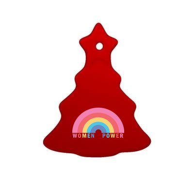 Women Power Rainbow Ceramic Tree Ornament