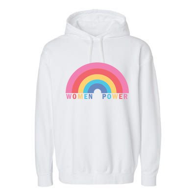 Women Power Rainbow Garment-Dyed Fleece Hoodie