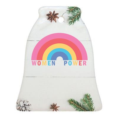 Women Power Rainbow Ceramic Bell Ornament