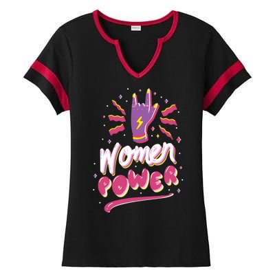 Women Power Rock Ladies Halftime Notch Neck Tee