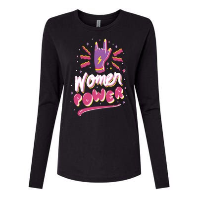 Women Power Rock Womens Cotton Relaxed Long Sleeve T-Shirt