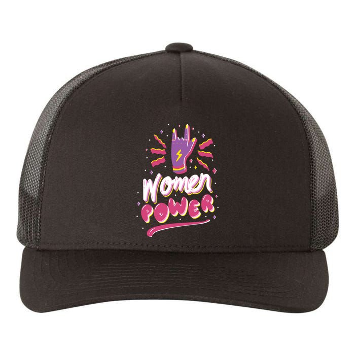 Women Power Rock Yupoong Adult 5-Panel Trucker Hat