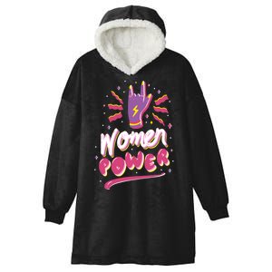 Women Power Rock Hooded Wearable Blanket