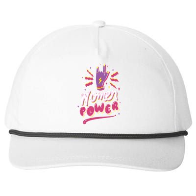 Women Power Rock Snapback Five-Panel Rope Hat