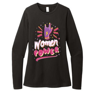 Women Power Rock Womens CVC Long Sleeve Shirt