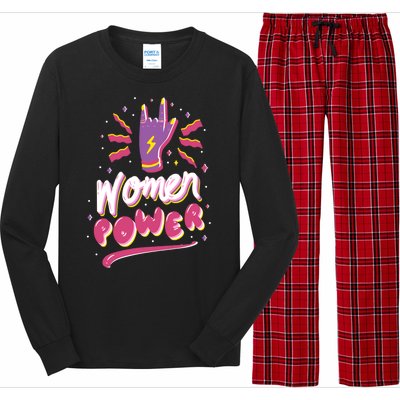 Women Power Rock Long Sleeve Pajama Set