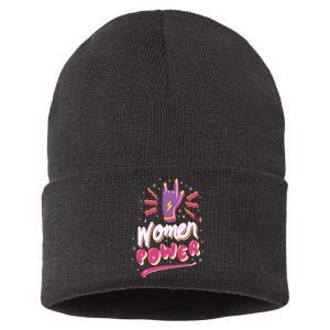 Women Power Rock Sustainable Knit Beanie