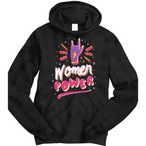 Women Power Rock Tie Dye Hoodie