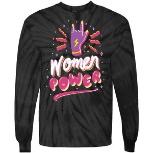 Women Power Rock Tie-Dye Long Sleeve Shirt