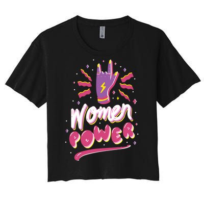 Women Power Rock Women's Crop Top Tee