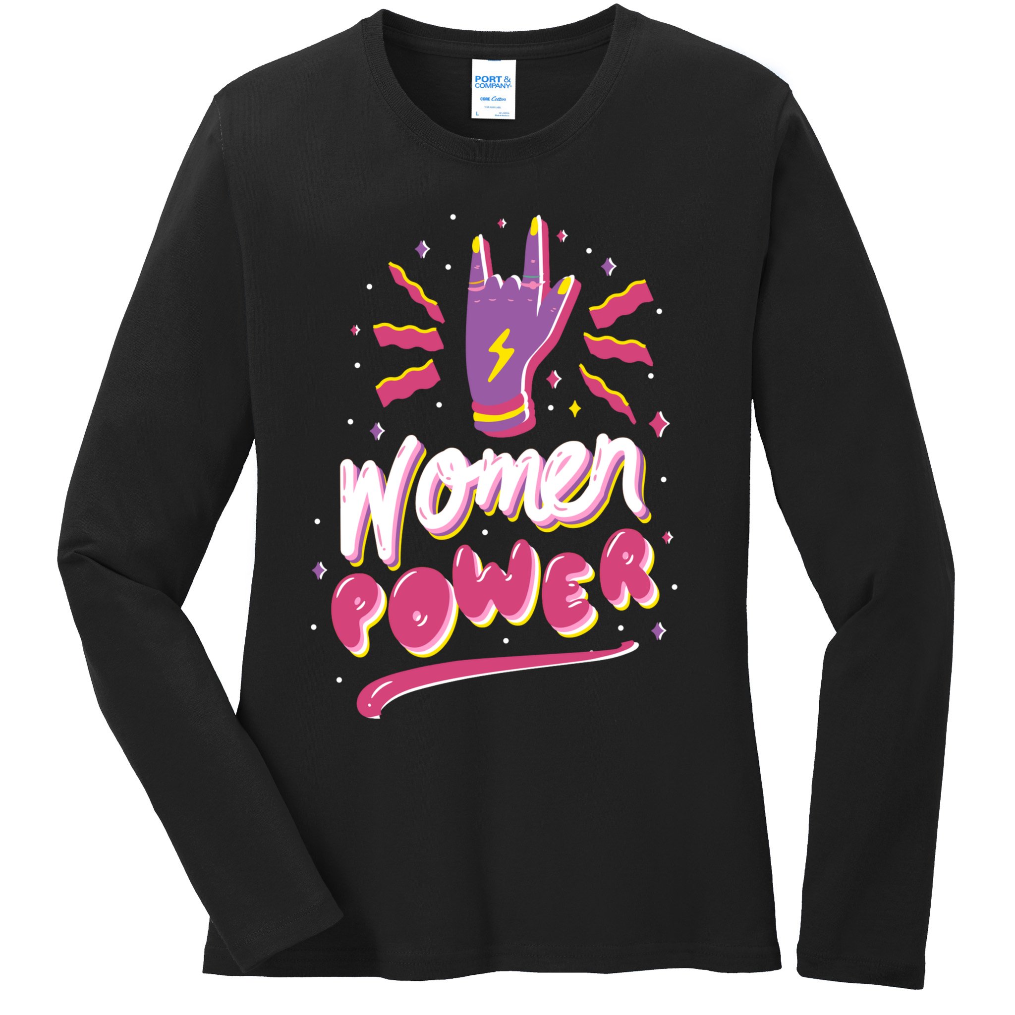 Women Power Rock Ladies Long Sleeve Shirt