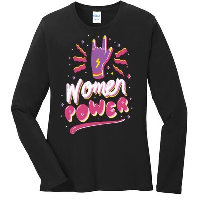 Women Power Rock Ladies Long Sleeve Shirt