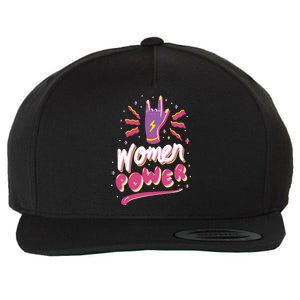 Women Power Rock Wool Snapback Cap