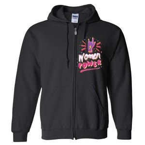 Women Power Rock Full Zip Hoodie