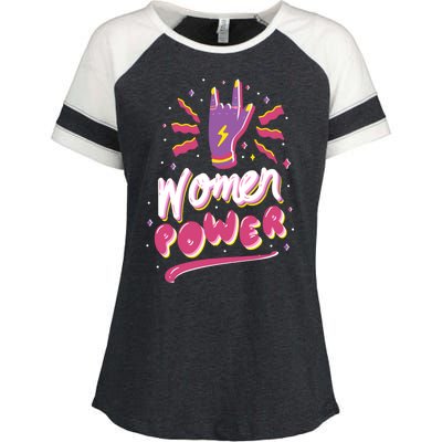 Women Power Rock Enza Ladies Jersey Colorblock Tee