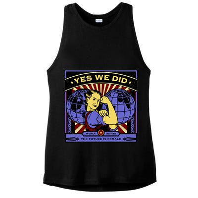 Women Rights - Yes We Did Resist Vintage Ladies PosiCharge Tri-Blend Wicking Tank