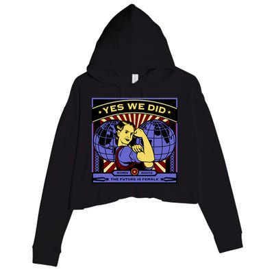 Women Rights - Yes We Did Resist Vintage Crop Fleece Hoodie