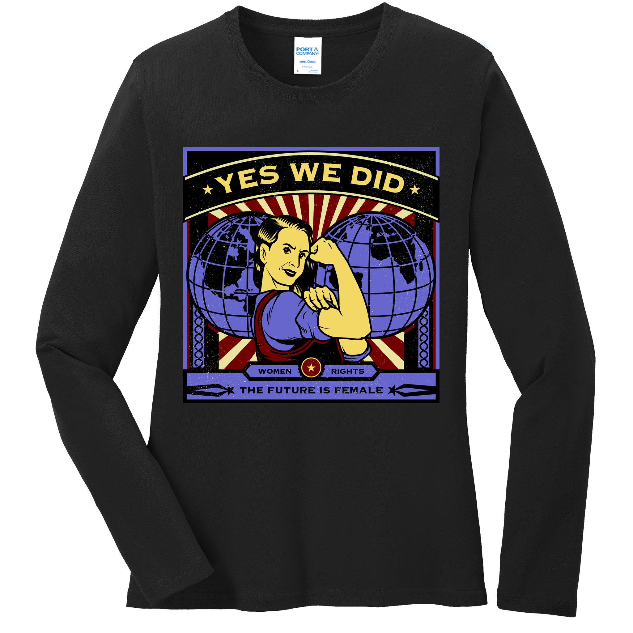 Women Rights - Yes We Did Resist Vintage Ladies Long Sleeve Shirt