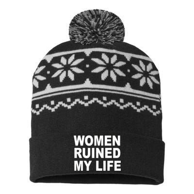 Women Ruined My Life USA-Made Snowflake Beanie