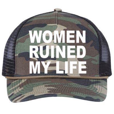 Women Ruined My Life Retro Rope Trucker Hat Cap