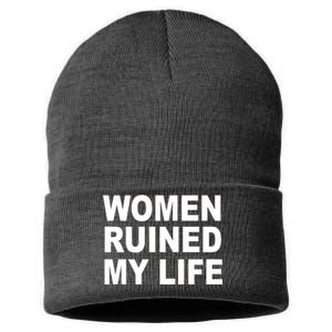 Women Ruined My Life Sustainable Knit Beanie