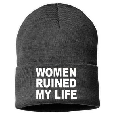 Women Ruined My Life Sustainable Knit Beanie