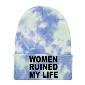 Women Ruined My Life Tie Dye 12in Knit Beanie