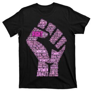 Women's March Equality Fist Mash Up T-Shirt