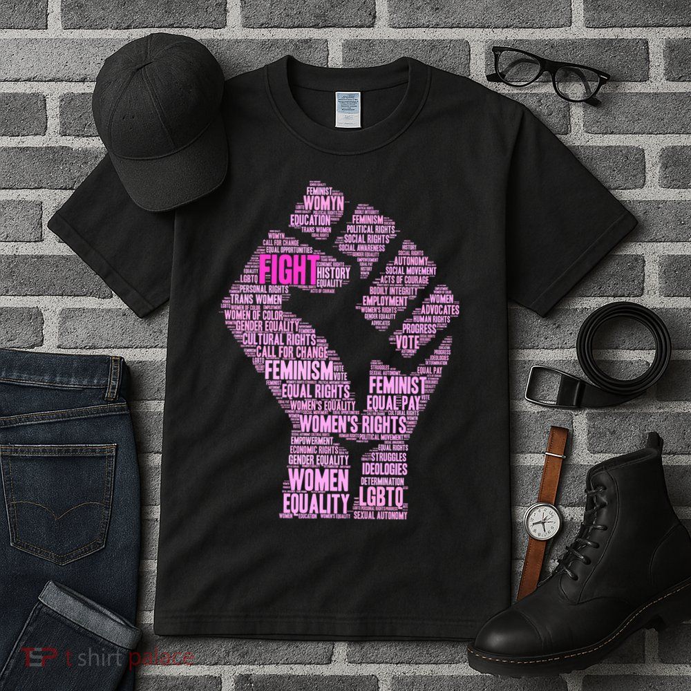 Women's March Equality Fist Mash Up Tall T-Shirt