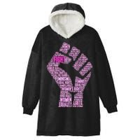 Women's March Equality Fist Mash Up Hooded Wearable Blanket