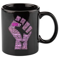 Women's March Equality Fist Mash Up 11oz C Handle Ceramic Mug