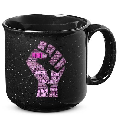 Women's March Equality Fist Mash Up 15oz Campfire Ceramic Mug