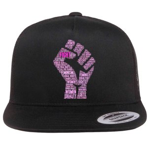 Women's March Equality Fist Mash Up Flat Bill Trucker Hat