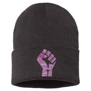 Women's March Equality Fist Mash Up Sustainable Knit Beanie