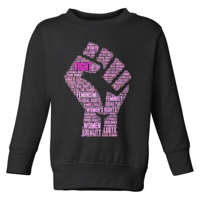 Women's March Equality Fist Mash Up Toddler Sweatshirt