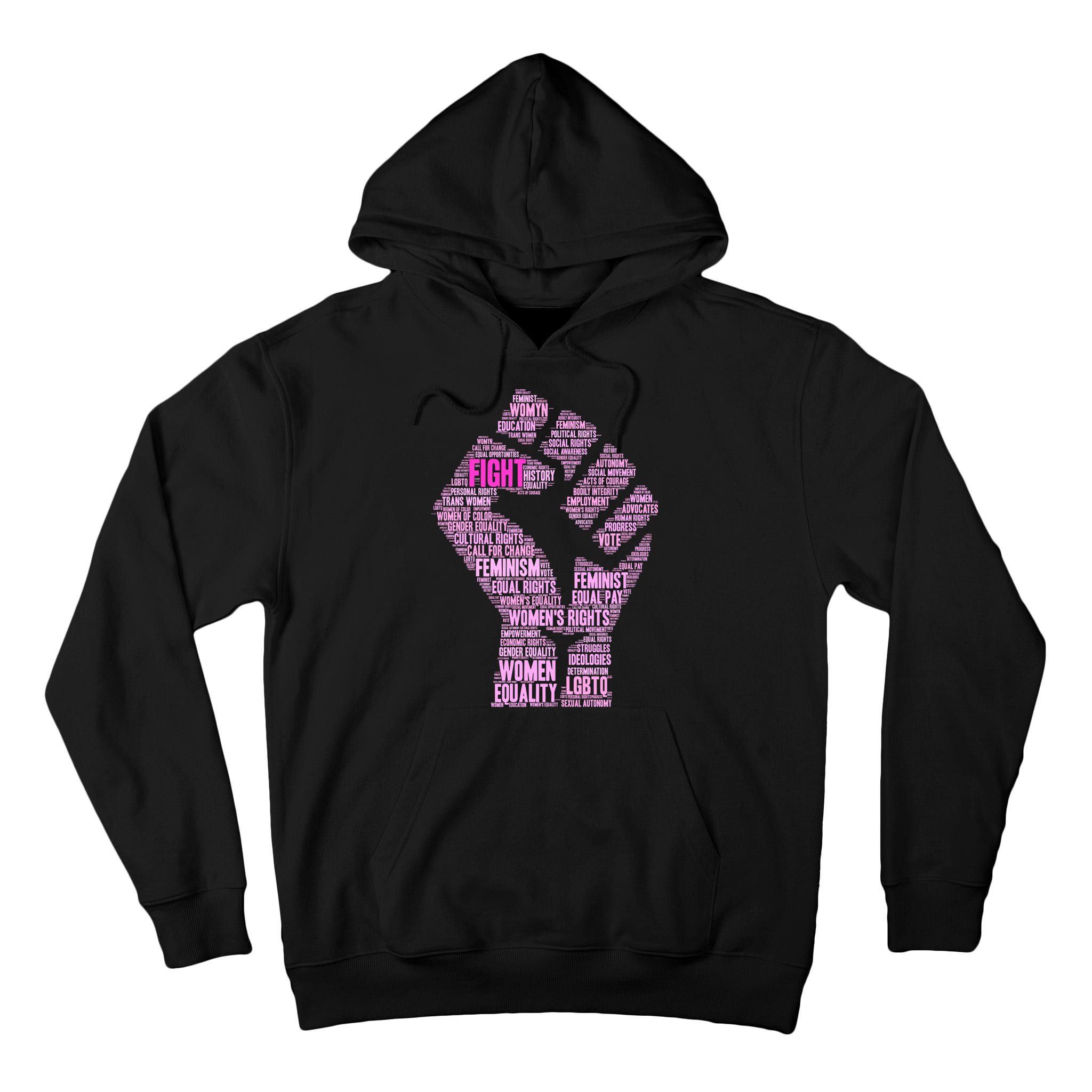 Women's March Equality Fist Mash Up Tall Hoodie