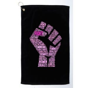 Women's March Equality Fist Mash Up Platinum Collection Golf Towel