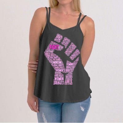 Women's March Equality Fist Mash Up Women's Strappy Tank