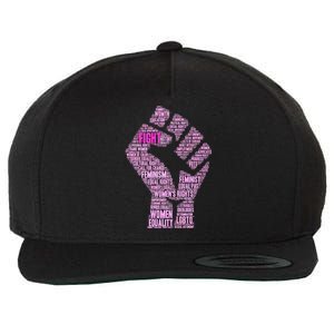 Women's March Equality Fist Mash Up Wool Snapback Cap