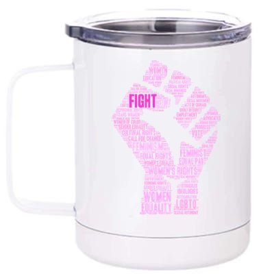 Women's March Equality Fist Mash Up 12 oz Stainless Steel Tumbler Cup