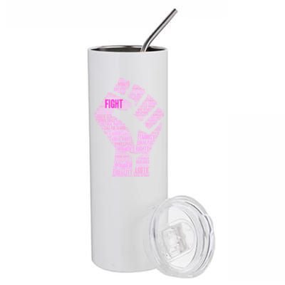 Women's March Equality Fist Mash Up Stainless Steel Tumbler