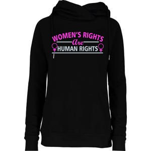 Women's Rights Are Human Rights Womens Funnel Neck Pullover Hood