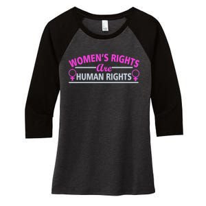 Women's Rights Are Human Rights Women's Tri-Blend 3/4-Sleeve Raglan Shirt