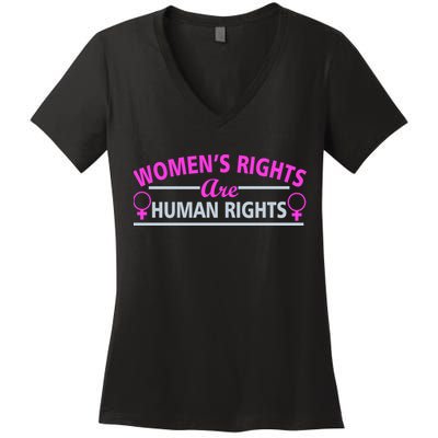 Women's Rights Are Human Rights Women's V-Neck T-Shirt